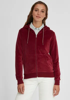 Produktbild von OXMO OXNicky Damen Sweatjacke Kapuzenjacke Hoodie mit Kapuze Kängurutasche Baumwollmischung Regular fit