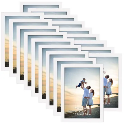 Immagine prodotto di Set di 18 fotolisten - 13 x 18 cm - Decorazioni per la casa in PVC bianco
