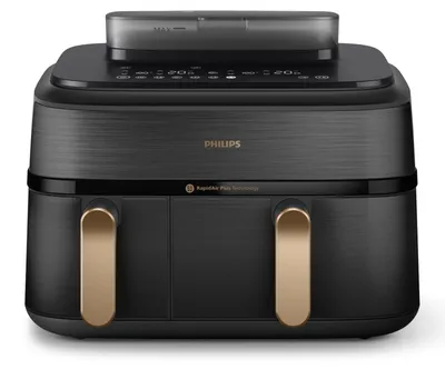 Produktbild von Philips NA552/00 3000 Series Heißluftfritteuse mit 2 Kammern mit Dampf, 9 L