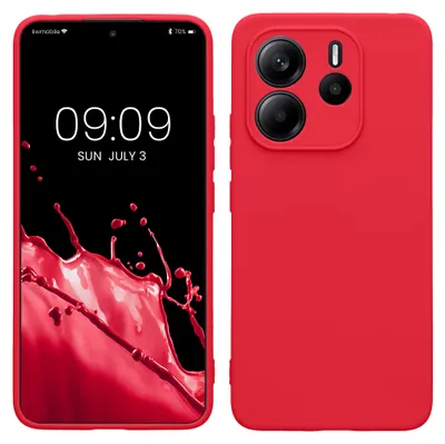 Produktbild von kwmobile Handyhülle für Xiaomi Redmi Note 14 4G (Nicht für 5G) Hülle - weiches Handy Silikon Case - Schutzhülle Cover - Neon Pink