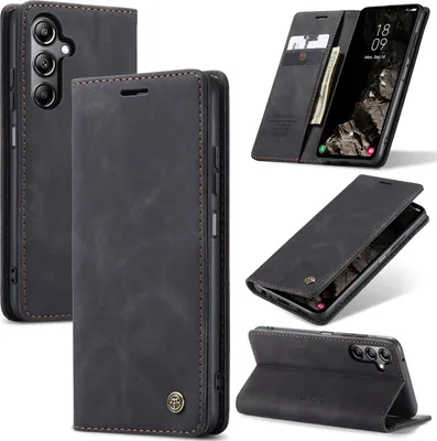 Immagine prodotto di Custodia Galaxy A05S, Custodia retrò in Finto cuoio con funzione stand per Samsung Galaxy A05S nero