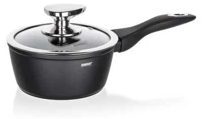 Produktbild von Banquet Stieltopf 16 cm 1,3 L Aluminium mit Deckel