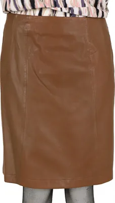 Produktbild von MADDOX - Damen Lederrock Lammnappa cognac Größe 38