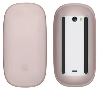 Produktbild von kwmobile Silikon Schutzhülle kompatibel mit Apple Magic Mouse 1 / 2 Hülle - PC Maus Cover aus softem Silikon - Altrosa