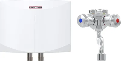 Produktbild von STIEBEL ELTRON hydraulischer Mini-Durchlauferhitzer DNM 3 + MAW Wandarmatur fürs Handwaschbecken, 3,5 kW, mit Stecker, drucklos, 205968