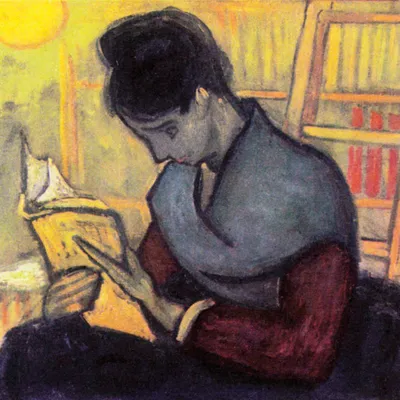 Produktbild von Vincent Van Gogh Kunstdruck Bild - Die Romanleserin, 1888 (70 x 70 cm)