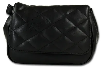 Productafbeelding van Gestikte buidel, zwart, 20,5 x 14 x 4,5 cm, 2-in-1 tas, model D3OTD5025S