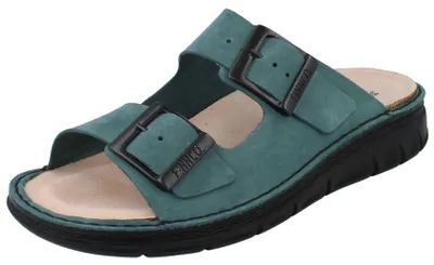 Produktbild von LIMTIERTE FARBE FINN COMFORT FINNCO Cayman Soft Damen Pantolette türkis icy Nubukleder - Größe: 38