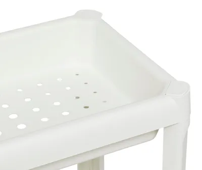 Immagine prodotto di Scaffale contenitore da bagno - Plastica - Bianco - 37 x 22 x 100 cm - con 4 scomparti