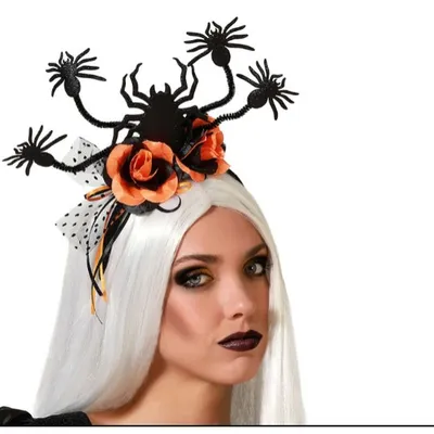 Image de Bandeau Toile d'araignée Halloween Orange