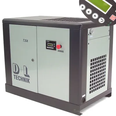 Image de Compresseur à vis Compresseur d'air silencieux 7,5kW Compresseur 800L 12bar 05131