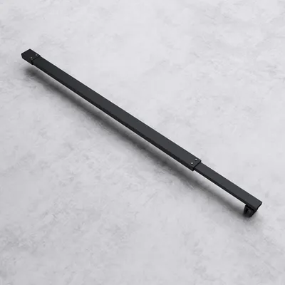 Produktbild von Mai & Mai Glaswand Haltestange schwarz, Stabilisator für Walk In Duschwände, aus Edelstahl, Form: Rechteckig