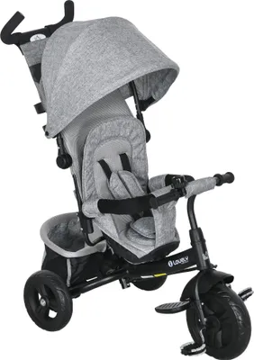Image de Tricycle avec frein double à un bouton, panier arrière, porte-gobelet et auvent