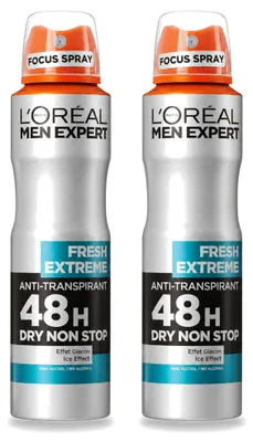 Obrázek produktu pro 2 x Deodorant ve spreji L'Oréal Paris Men Expert Fresh Extreme - 150 ml - Výhodná balení - 2 kusy