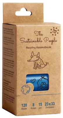 Produktbild von Hundekotbeutel Hundekotsäckchen - Recycelt - 23 x 33 cm - 120 Stück - Auslaufsicher