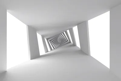 Produktbild von Muralo Fototapete 3D Effekt 104 (B) x 70.5 (H) cm Vlies Wand Tapete Tunnel Abstraktion Optische Täuschung 3D Optik Wohnzimmer Schlafzimmer moderne Wandbild