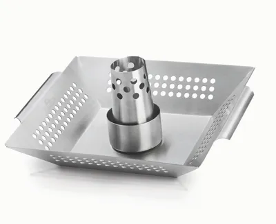 Produktbild von Geflügelhalter und Wok-Grill aus Edelstahl