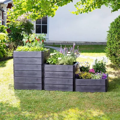 Produktbild von Hochbeet Garantia ERGO QUADRO S 6 Elemente à 25 cm Höhe / 60 x 60cm Pflanzbeet