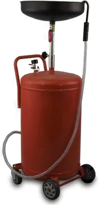 Produktbild von Mobiler 80L Ölauffangwagen Ölablassgerät Ölauffanggerät Altölauffang Ölwagen Ölwechsel Druckluft Entleerung 38,5cm Trichter Rot