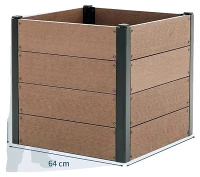 Productafbeelding van Tuinbak, weerbestendig, eenvoudige montage, 64*64*60 cm. Inclusief basis
