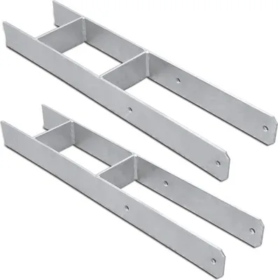 Produktbild von Yakimz Pfostenanker H-Anker H-Pfostenanker Pfostenträger Pfostenhalter 91mm 2 Stück