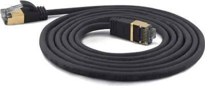 Produktbild von Wantec Patchkabel SSTP CAT7 Ste. CAT6a d=4mm 20,00m  schwarz