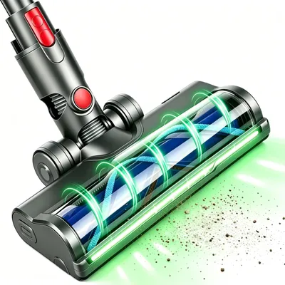 Ersatz-Floor-Bürste mit Staubdetektion, LED, für Dyson V7–V15