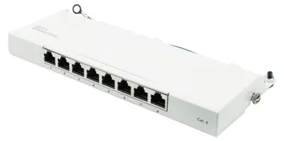 Produktbild von Good Connections Patchpanel Cat.6 8-Port 0,5 HE reinweiß