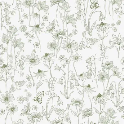 Produktbild von Unyqoos® Wasserfestes dekoratives Tapete mit Blumen und Vögeln für das Interieur 44 x 1000 cm
