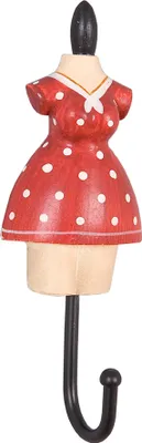 Immagine prodotto di Clayre & Eef Portagioielli appeso 4*3*11 cm Punti rossi Portagioielli Portagioielli Portagioielli