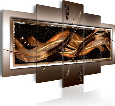 Produktbild von Leinwandbilder 200x100 cm a-A-0034-b-n Vlies Leinwandbild 5 tlg Kunstdruck modern Wandbilder XXL Wanddekoration Design Wand Bild ABSTRAKT