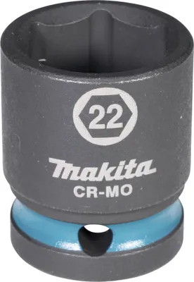 Zdjęcie produktu dla Makita klucz nasadowy udarowy krótki SW22 udarowy czarny 1/2 cala 4K E-16184