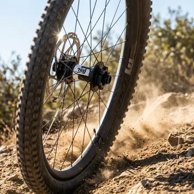 Produktbild von DT Swiss Nabe MTB Hybrid VR 350 36 Loch Schwarz - robuste E-MTB Vorderradnabe