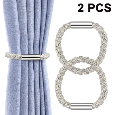 Produktbild von 2pcs Magnetische Vorhang Raffhalter, Vorhanghalter Magnetisch/Gardinenhalter/Vorhang Binder für Haus Dekoration