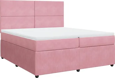 Produktbild von vidaXL Boxspringbett mit Matratze Rosa 200x200 cm Samt