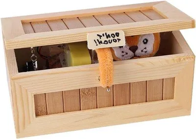 Image de Jouet électronique USB en bois, décoration de bureau, anti-stress