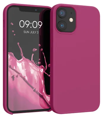 Produktbild von kwmobile Handyhülle für iPhone 12 mini Hülle, für iPhone 12 mini Case - Hülle Silikon - kabelloses Laden - Himbeer Pink