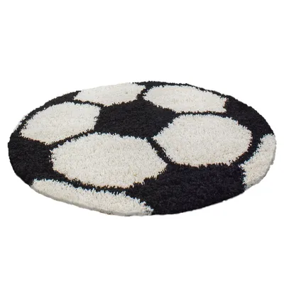 Produktbild von Kinder Teppich FUN Schwarz 120 cm Rund