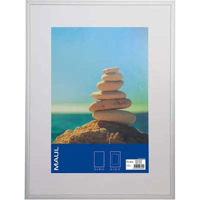 Produktbild von MAUL Bilderrahmen MAULdesign Aluminium 30 x 40 cm, ca. A3 silber weiß