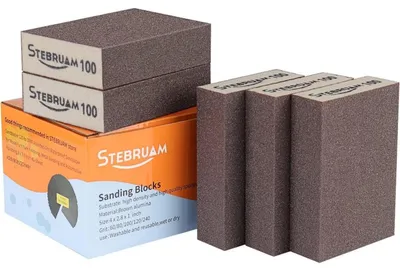 Produktbild von Schleifschwamm Set 5 Stück Körnung 100 für Holz Metall Wand