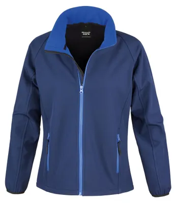 Produktbild von Result Core Damen Softshell-Jacke, bedruckbar RW3696 (2XL) (Marineblau/Königsblau)