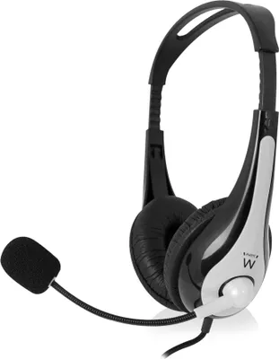 Produktbild von Ewent EW3562, Kabelgebunden, Anrufe/Musik, 20 - 20000 Hz, Kopfhörer, Schwarz, Silber