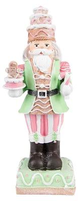 Immagine prodotto di Clayre & Eef Schiaccianoci Figurina 24 cm Verde Rosa Plastica