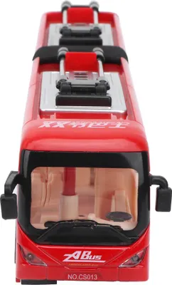 Produktbild von 1:48 CS0133 Elektronisches Stadtbus-Lichtauto, Lernspielzeug für Kinder, Kinder-Verkehrsmodell (rot)