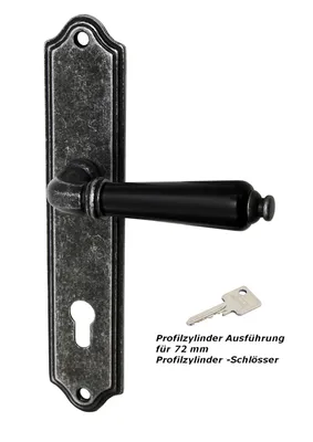 Produktbild von Türbeschlag IRON LS PZ Alt Grau Türdrücker Türklinke Türgriffe Türbeschläge