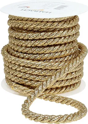 Obrázok produktu pre Zlatá šnúra 10 mm 10 m - dekoračná stuha, vianočné dekorácie, DIY šperky