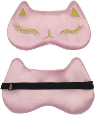 Produktbild von Famanu Schlafmaske für eine tiefe Nachtruhe - Verstellbares Augenmasker aus weichem Satin (rosa)