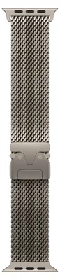 Productafbeelding van 49 mm natuurlijke titanium Milanese band - medium