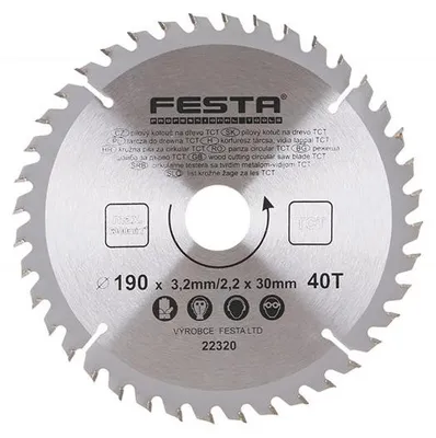 Produktbild von Sägeblatt FESTA 22320 SK 190/3,2/30 mm 40 Zähne