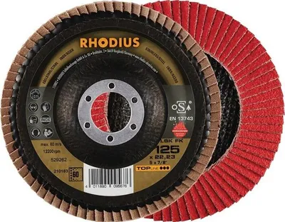 Produktbild von Rhodius 210182 LSK FK Flap disc Diameter 125 mm Bore diameter 22.23 mm Stainless steel 1 pc(s)